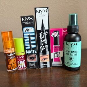 Lot of NYX full size beauty products, all new, never used